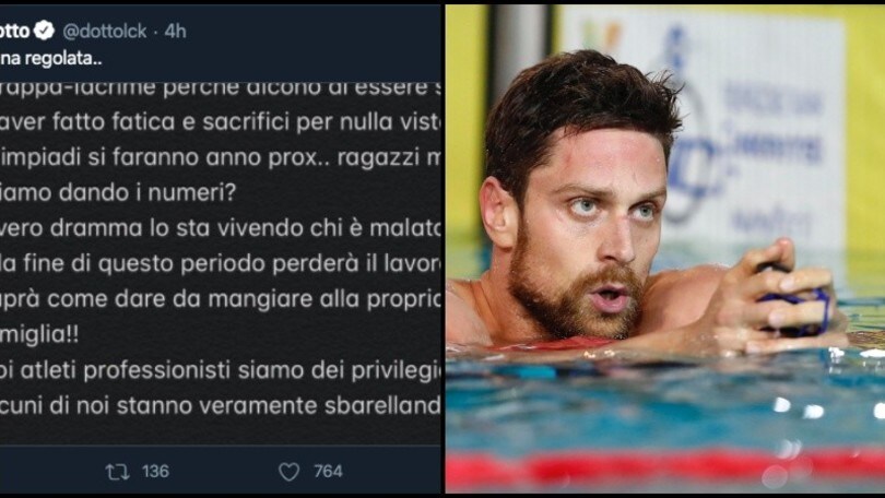 Dotto, lo sfogo su Twitter: "Olimpiadi rinviate? Certi colleghi sbarellano"