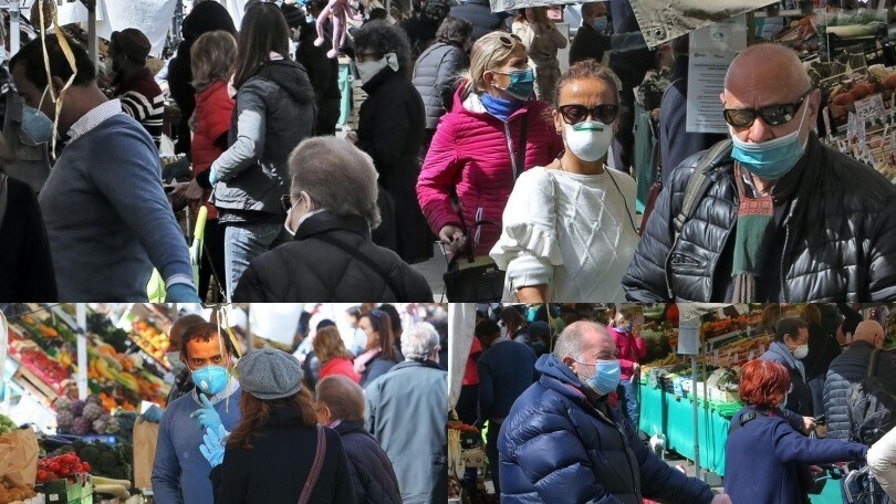 Coronavirus, a Padova mercato all'aperto preso d'assalto