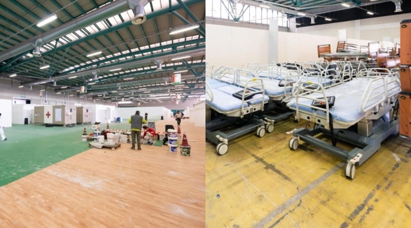 Coronavirus, l’ospedale alla Fiera di Bergamo