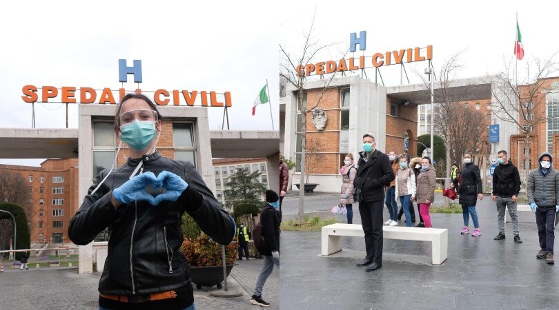 Coronavirus, medici albanesi al Spedali Civili di Brescia