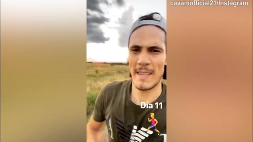 Psg: jogging nei campi per Cavani