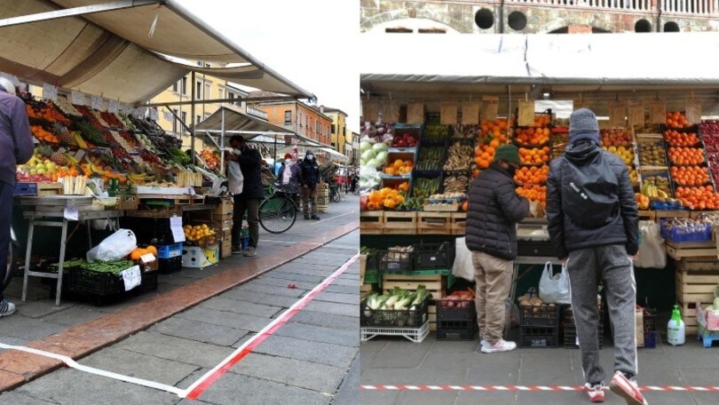 Le nuove misure anti-assembramenti in Piazza delle Erbe a Padova