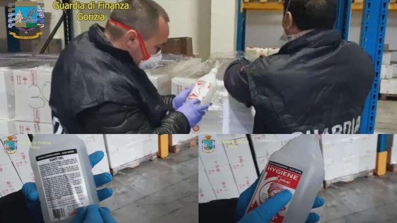 Coronavirus, maxi sequestro a Pavia: vendevano acqua e sapone per gel disinfettante