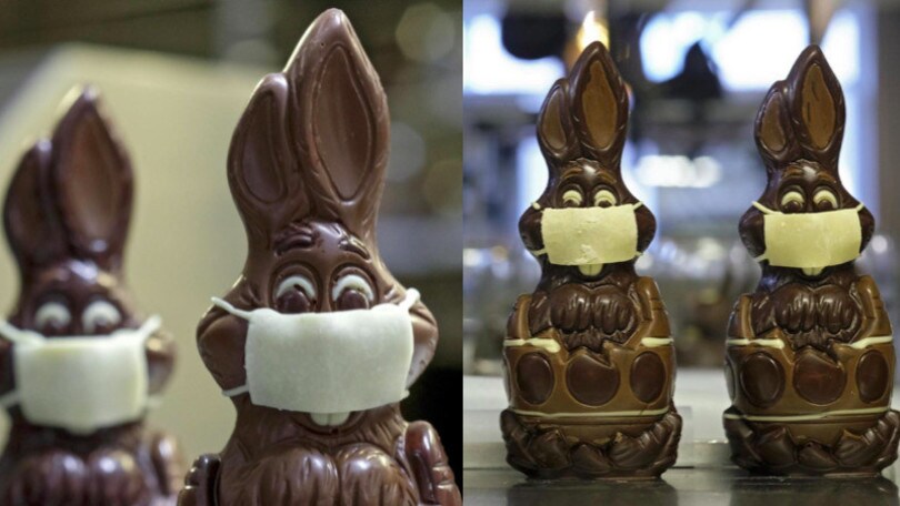 Coronavirus, anche i dolci pasquali con le mascherine