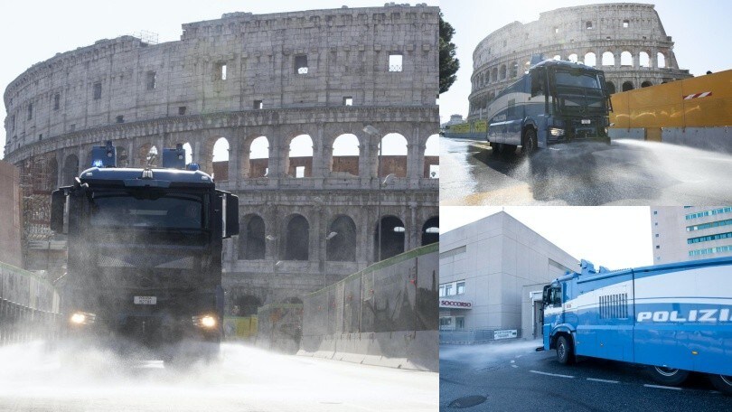 Coronavirus, operazioni di sanificazione a Roma