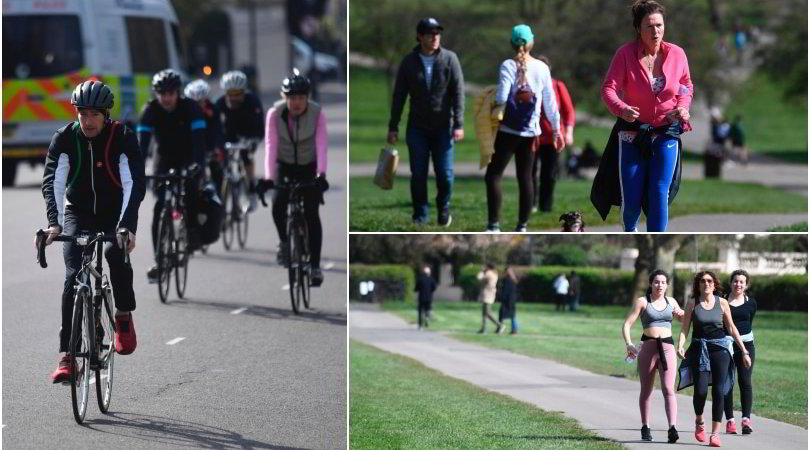 Londra e il Coronavirus: parchi stracolmi e tutti in bici