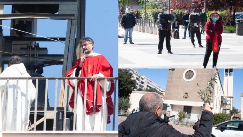 Coronavirus, la messa a Roma viene celebrata dal campanile