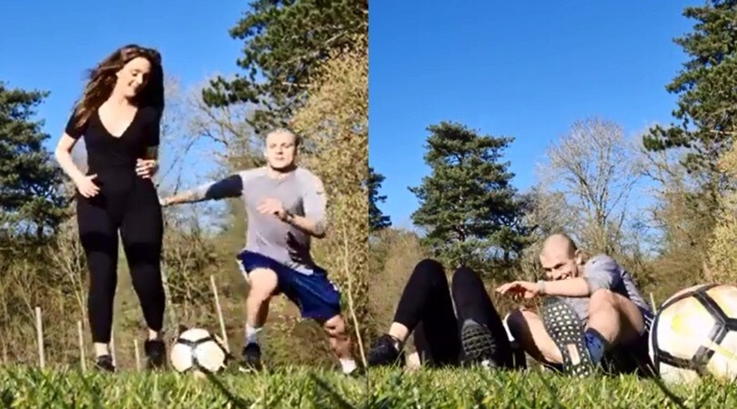 Wilshere e la frustrazione per la quarantena: che tackle sulla moglie!