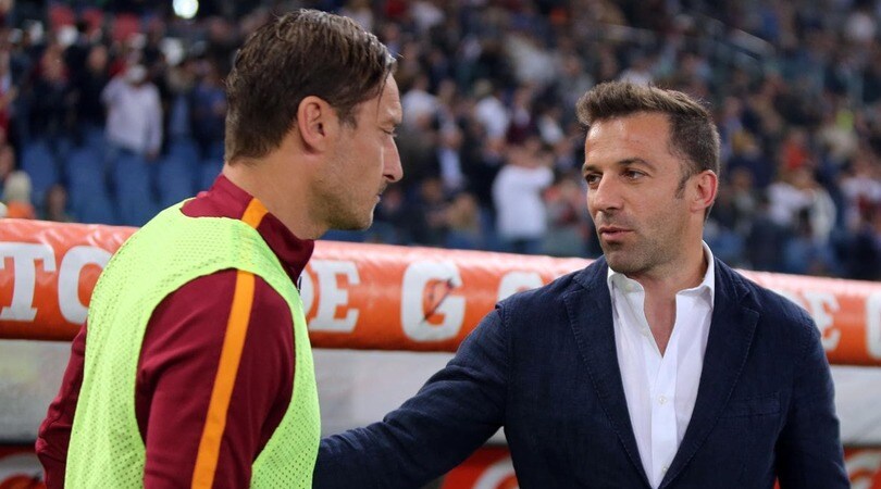 Del Piero con Totti nella programmazione speciale di Sky Sport 24
