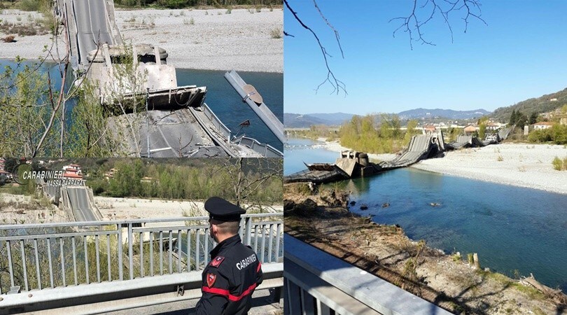 Massa-Carrara, tragedia sfiorata: le terribili immagini del ponte crollato