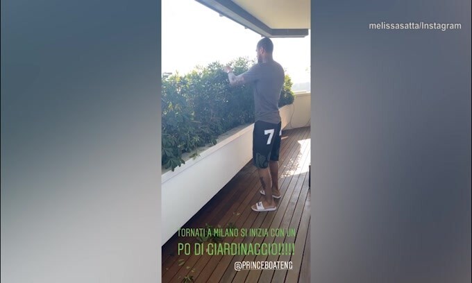 Boateng e Satta tornano a Milano e lui diventa pollice verde