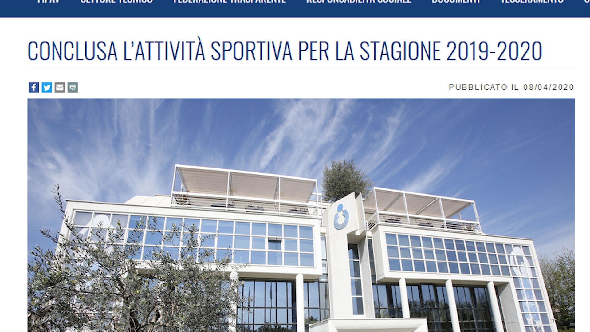 Fipav, ufficiale: chiusa la stagione 2019/2020