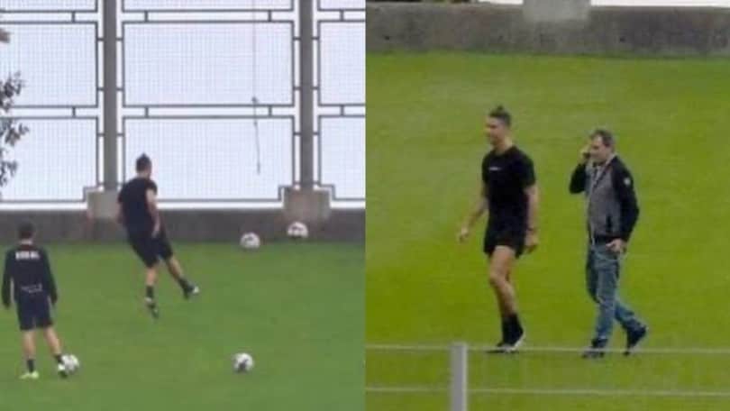 Ronaldo in campo: tiri in porta a Madeira in vista della ripresa