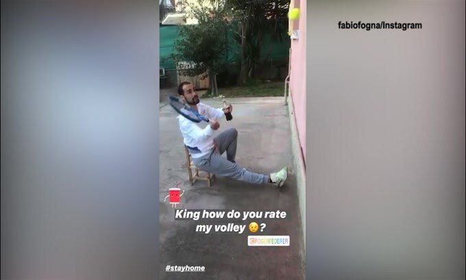 Tennis, allenamento "rilassato" per Fabio Fognini