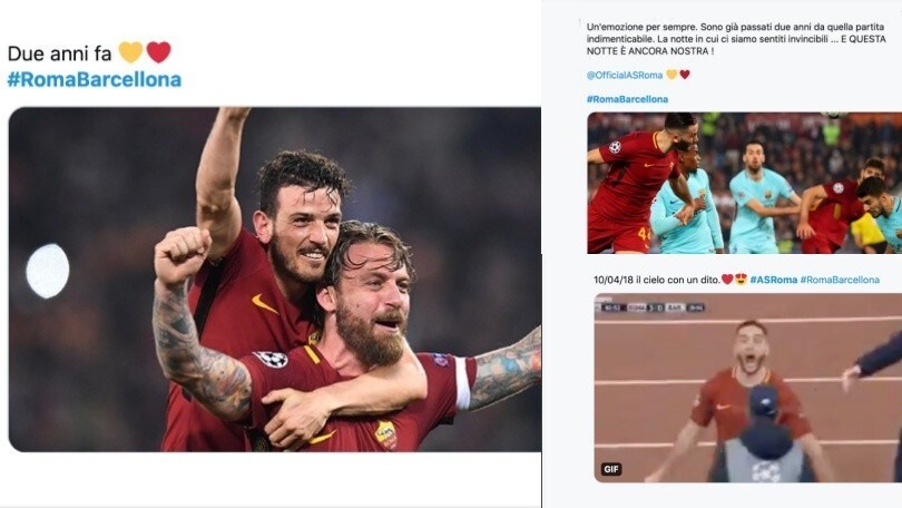 Roma-Barcellona, il ricordo dei tifosi a due anni di distanza
