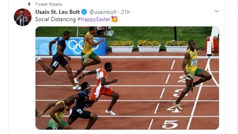 Coronavirus, la "distanza di sicurezza" secondo Usain Bolt