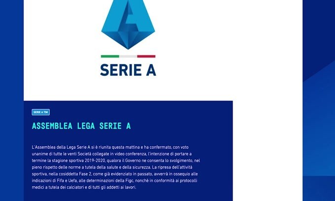 Lega Serie A pronta per la ripresa del campionato
