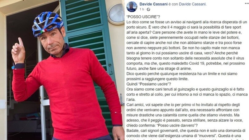 Coronavirus, Cassani si sfoga: "Siamo al limite, come cani al guinzaglio"
