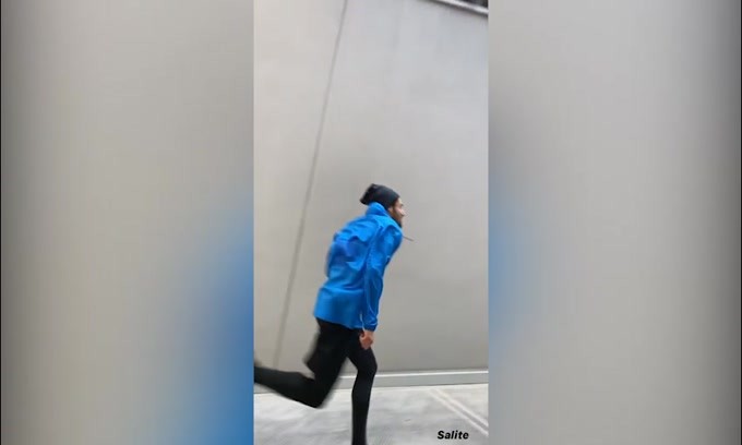 Candreva, si allena in garage