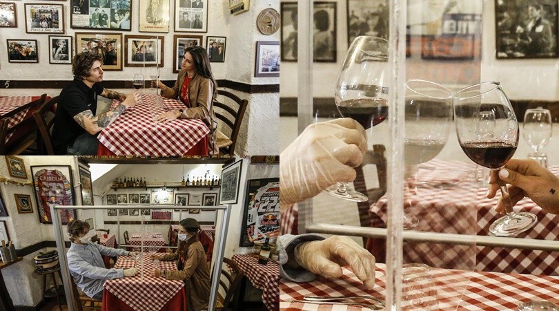 Coronavirus, a Roma arrivano i separè in plexiglass nei ristoranti