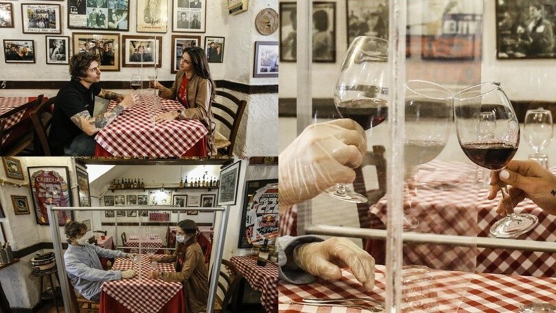 Coronavirus, a Roma arrivano i separè in plexiglass nei ristoranti