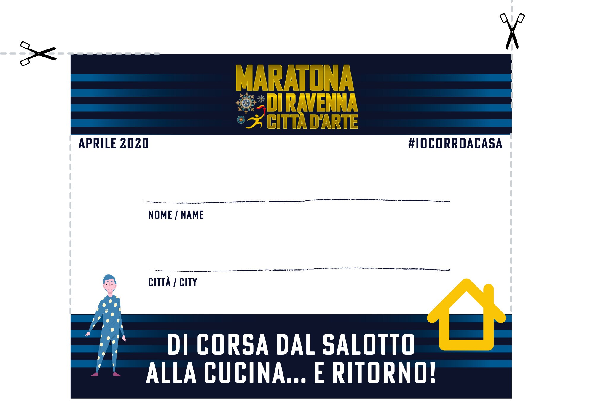 Maratona di Ravenna, c'è il contest #iocorroacasa. Stampa il pettorale