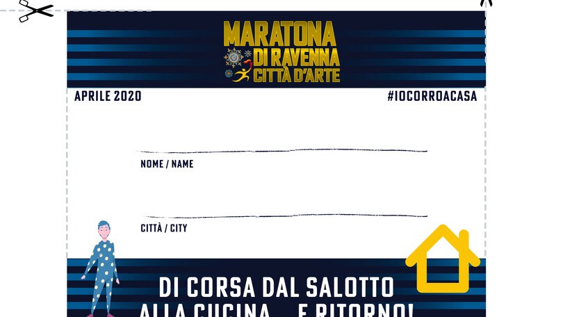 Maratona di Ravenna, c'è il contest #iocorroacasa. Stampa il pettorale
