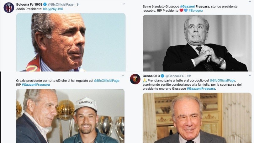 Gazzoni Frascara, il cordoglio sui social