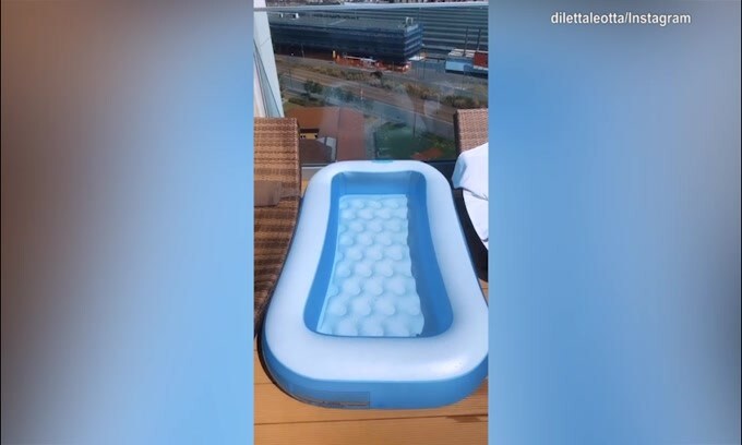 Diletta Leotta in bikini, ma arriva un gavettone...