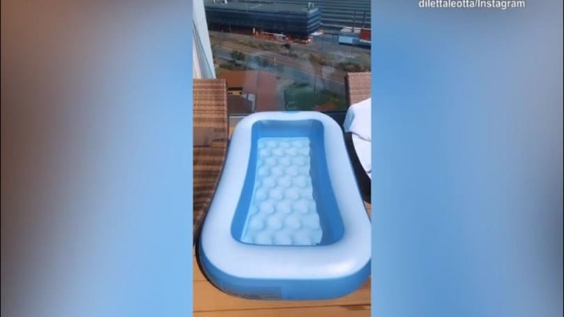 Diletta Leotta in bikini, ma arriva un gavettone...