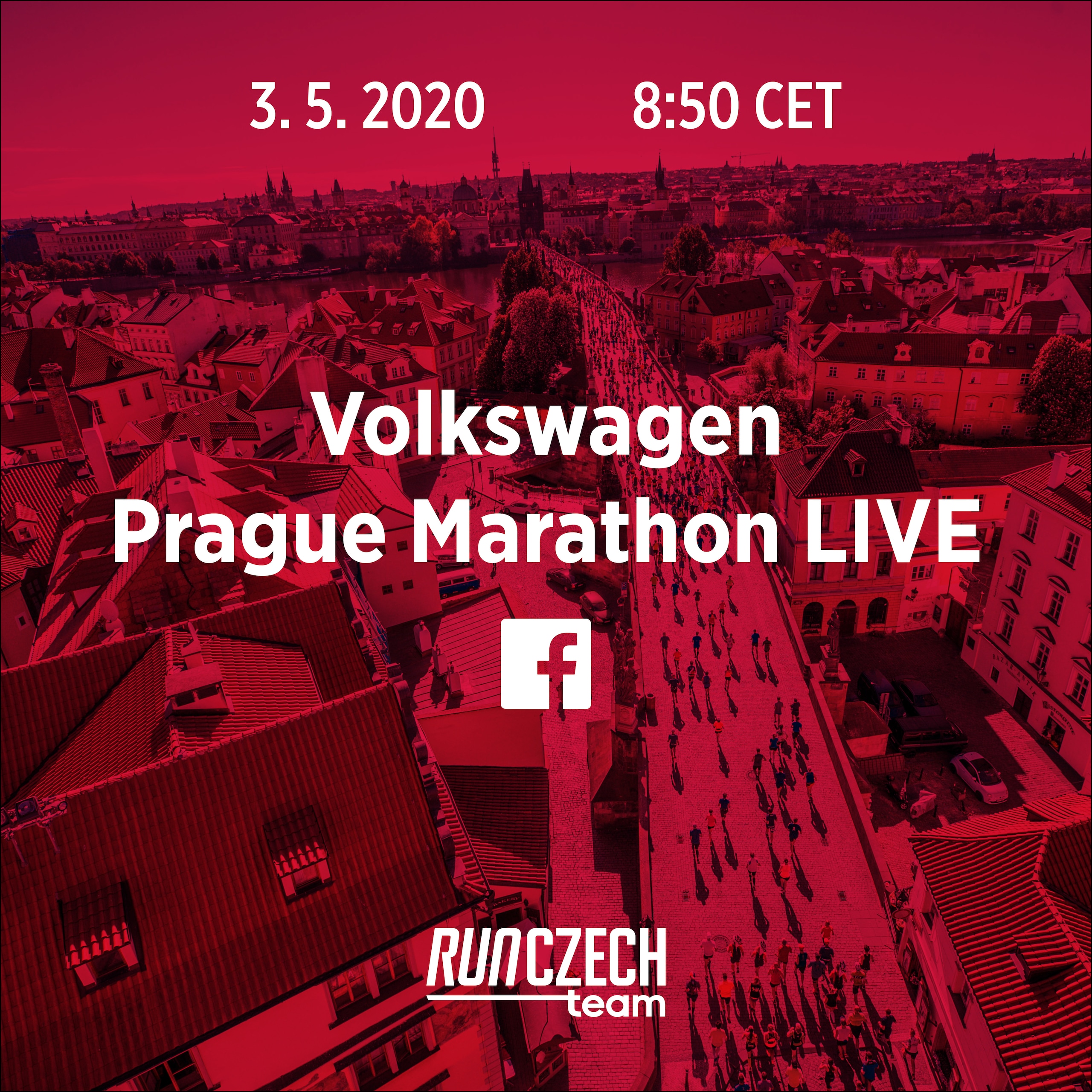 Volkswagen Prague Marathon LIVE. Domenica 3 maggio ore 8.50