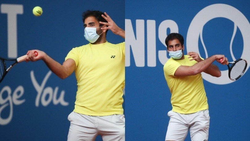 Coronavirus, Benjamin Hassan in campo con la mascherina