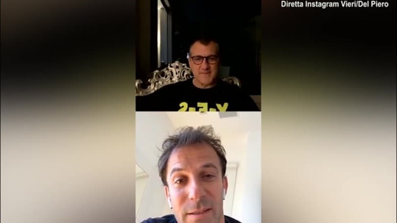 Del Piero prende in giro Vieri: "Ci sentiamo il 5 maggio?"