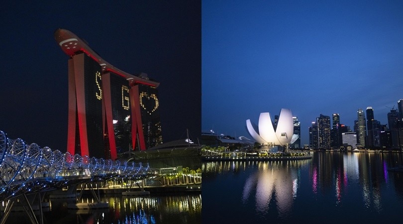 Coronavirus, Singapore illuminata: lo spettacolare omaggio ai medici