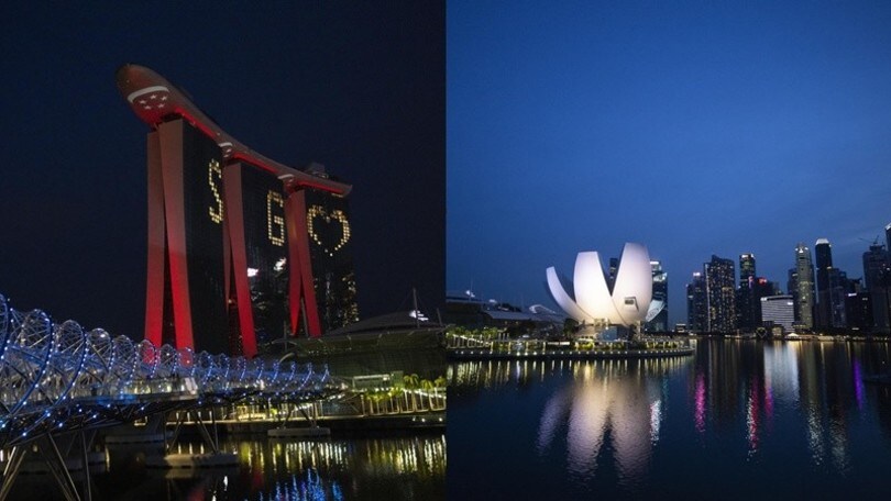 Coronavirus, Singapore illuminata: lo spettacolare omaggio ai medici