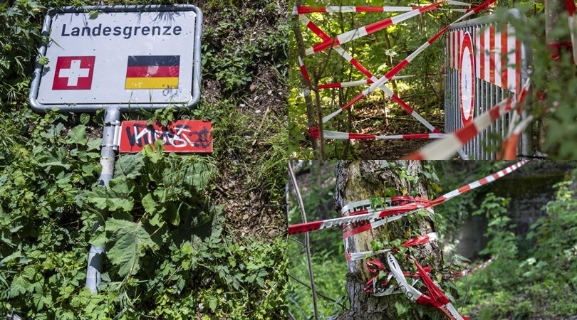 Coronavirus, Germania e Svizzera divise anche dalle transenne