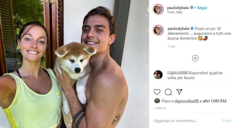 Juve, Dybala è di ottimo umore e si allena con Oriana