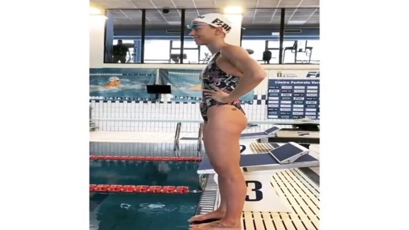 Federica Pellegrini, primo tuffo dopo 6 settimane