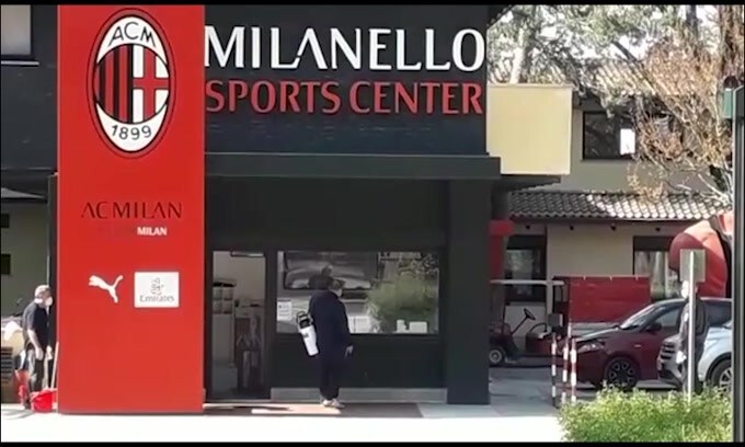 Sanificazione a Milanello