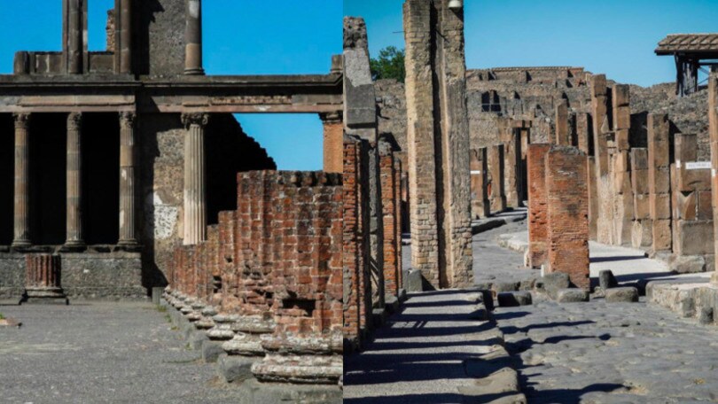 Pompei durante il Coronavirus, senza turisti in attesa della riapertura