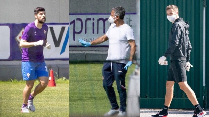 Fiorentina al lavoro tra mascherine e distanziamento sociale