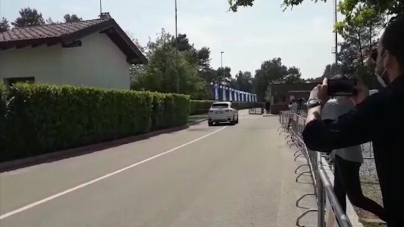 Inter, Handanovic arriva ad Appiano Gentile