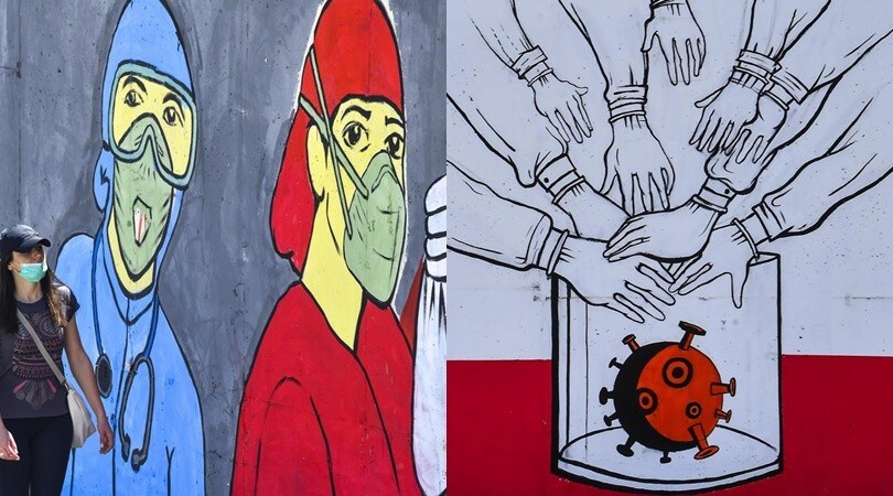 Coronavirus, i murales invadono la Macedonia del Nord