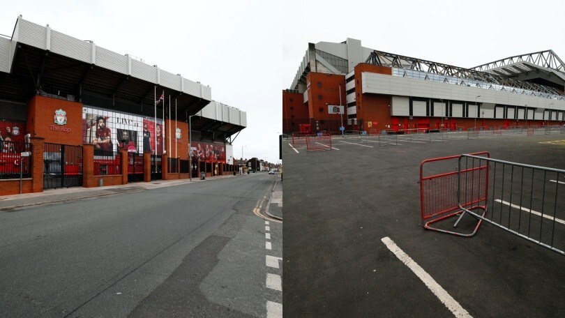 Domenica senza calcio a Liverpool: Anfield deserto per il Coronavirus