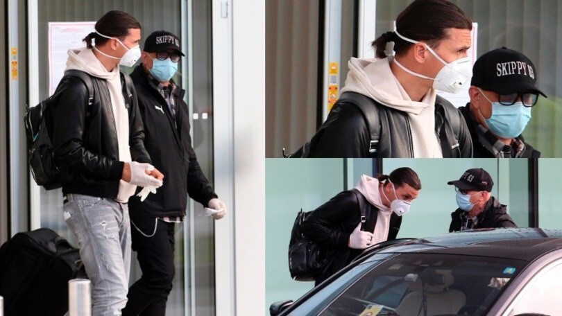 Milan, Ibrahimovic è tornato: l'arrivo a Malpensa