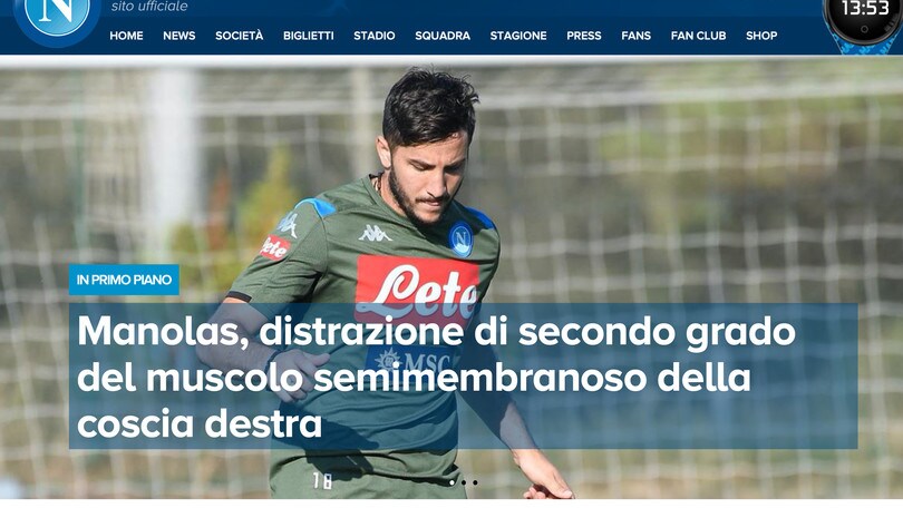 Napoli, Manolas costretto a fermarsi per problemi alla gamba