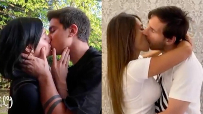 Dybala e Oriana con Messi e Antonella: baci per una clip musicale