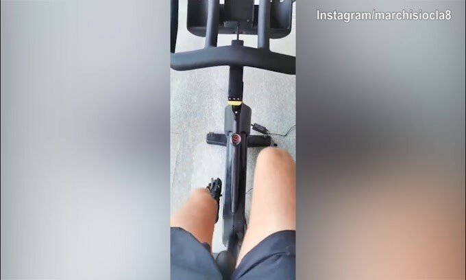 Marchisio, allenamento sulla cyclette!