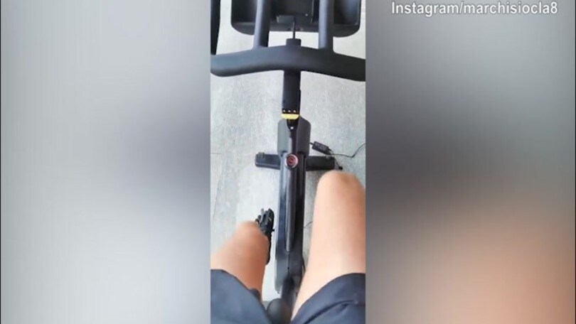 Marchisio, allenamento sulla cyclette!
