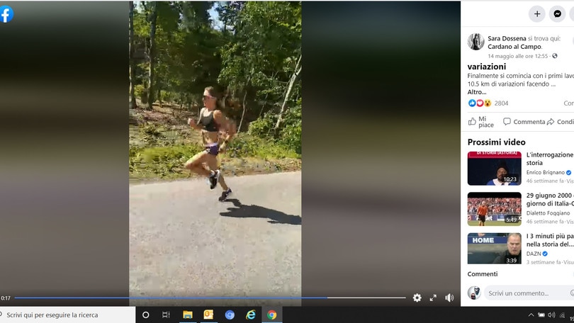 VIDEO - A 20 all'ora le ripetute di Sara Dossena. Maratona olimpica Tokyo 2020 nel mirino